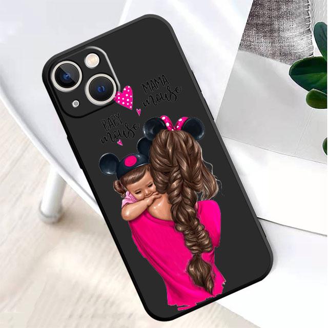 

Чехол для Apple iPhone 11 XR XS X 13 Pro Max 14 Plus 12 Mini SE 7 8 6S 11pro 6 черный коричневый волосы девушка TPU мягкий противоударный чехол iPhone 14