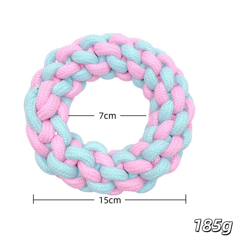 Cotton Rope Dog Toy Set: Durable, Unchewable Teething Rope Ball for Cats and Dogs