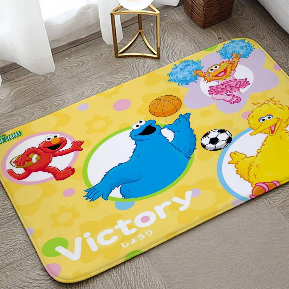 Cookies-ELMO-Sesame Street Carpet Bathroom Anti-slip Mat Home Decoration Mat Entrance Door Mat Scratch-resistant Door Mat