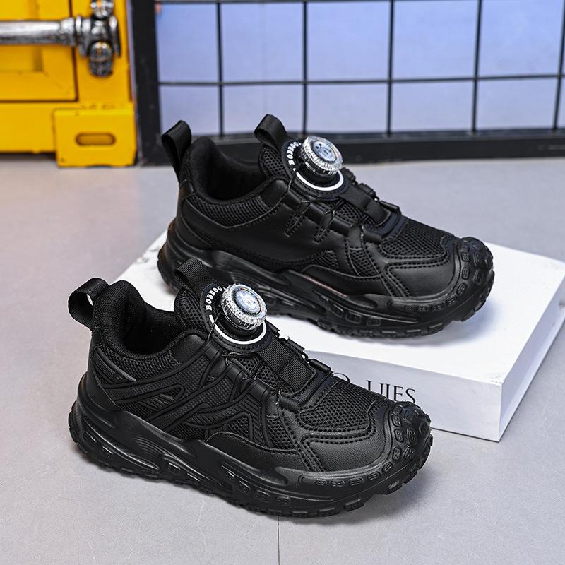Autumn new light and comfortable male and female students breathable non-slip button shoes small black shoes white shoes