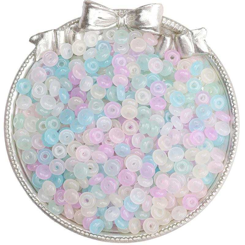 50Pcs Crystal Czech Glass Beads Abacus Seed Beads for Earring Bracelet DIY Jewelry Craft Accessoreis Making