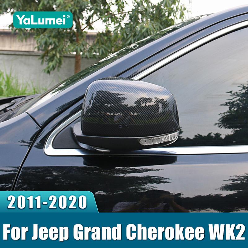 For Jeep Grand Cherokee WK2 2011 2012 2013 2014 2015 2016 2017 2018   ABS Car Rear View Side Mirror Cover Case Trims