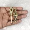 AL ATHMAD Arabian Brass Surmadani - Kohl Container For Storing Surma Powder - Golden Color