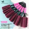 Professional round Hair Brush for Women Wooden Handle Boar Bristle Mixed with Nylon Salon Quality Hair Styling Tool for Curling