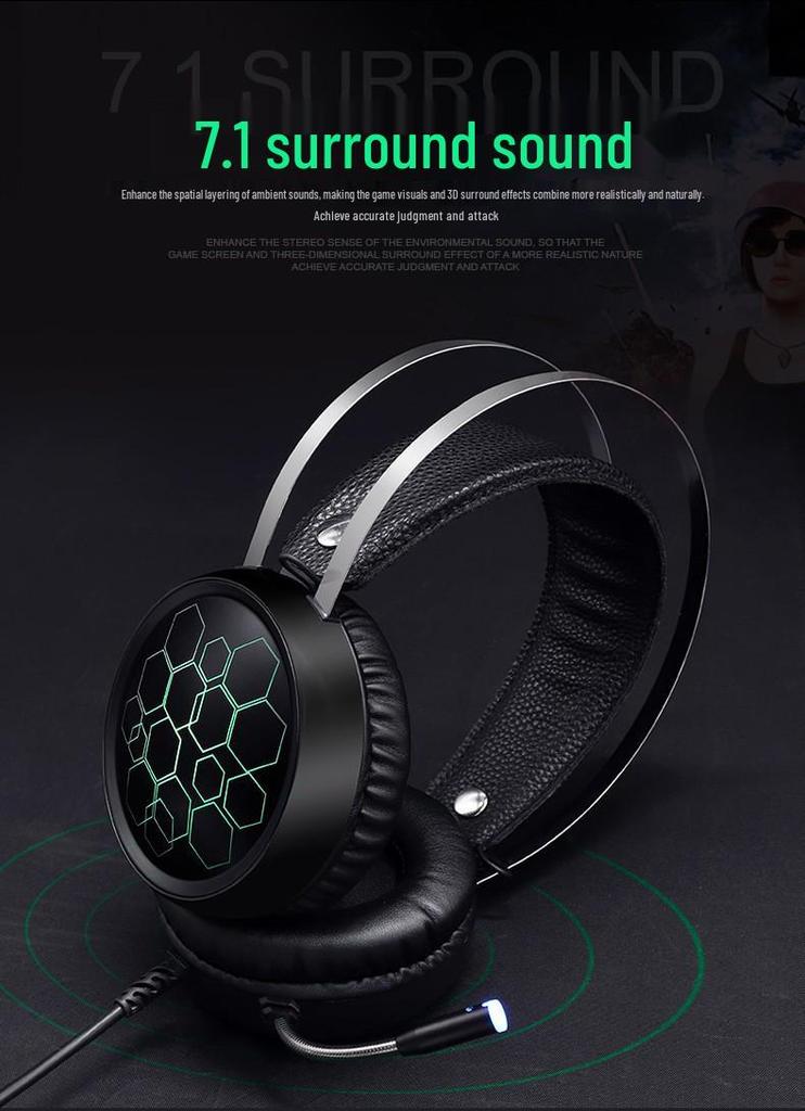 Tuning Master X1 Wired 7.1 Gaming Headset with RGB Lighting