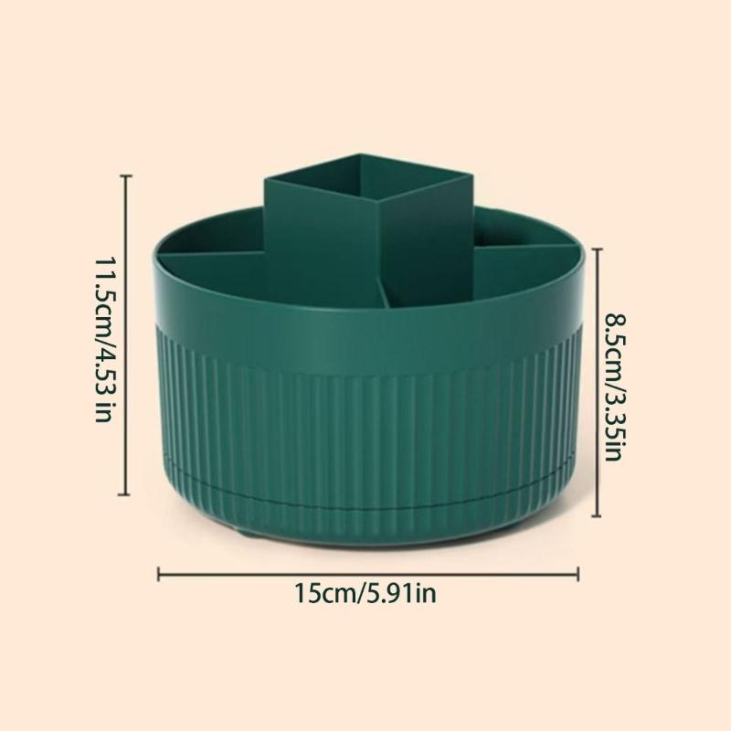 360° Rotating Cosmetic Brush Holder Organizer Multi Tiered Storage Container For Makeup Tools Vanity Accessories