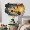 Fun-L075 Broken Wall Planet Universe Bedroom Living Room Background Landscaping Decorative Wall Stickers