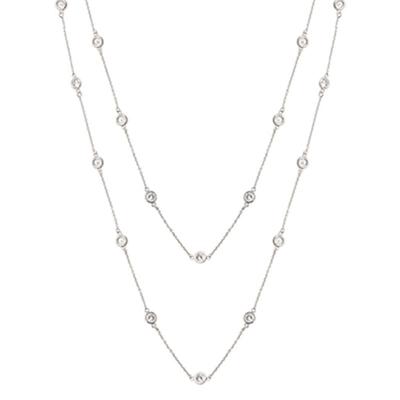 MACIER Bezel Long Chain Necklace