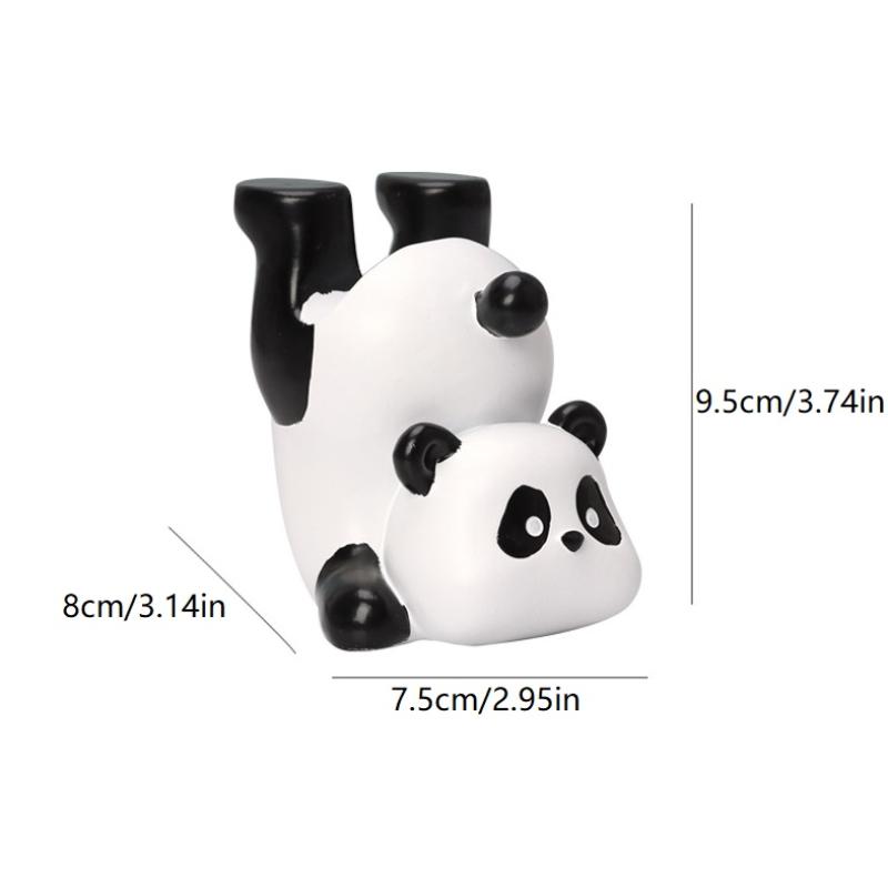 Suporte de Óculos Panda Invertido Fofo Suporte de Óculos de Mesa de Escritório Rack de Armazenamento de Óculos de Sol Ornamento de Decoração de Quarto Doméstico