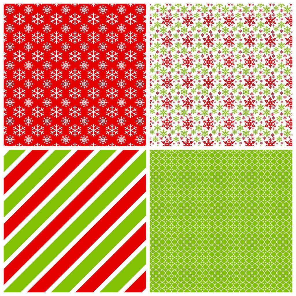 12 Sheets/Package, Hand Account, Material Package, Color, Christmas Material Paper, Scrapbook, Card Making Background Paper