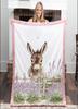 Cute Fox Blanket Fox Baby Blanket Soft Velveteen Blanket Cozy Throw, Floral Throw Woodland Animal Nursery Cute Animal Baby Foxes