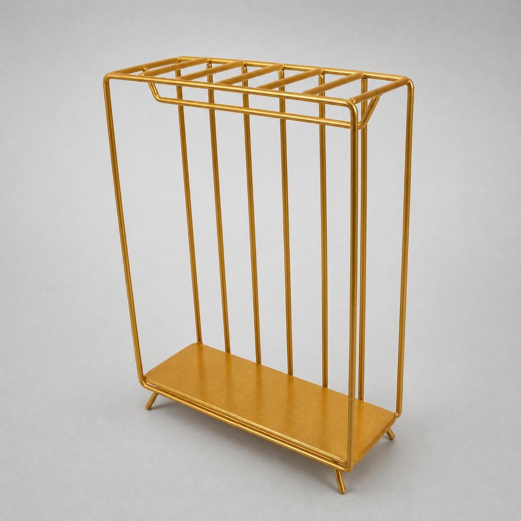 Miniature Painted Metal Wardrobe Rack Open Frame Dollhouse Garment Freestanding