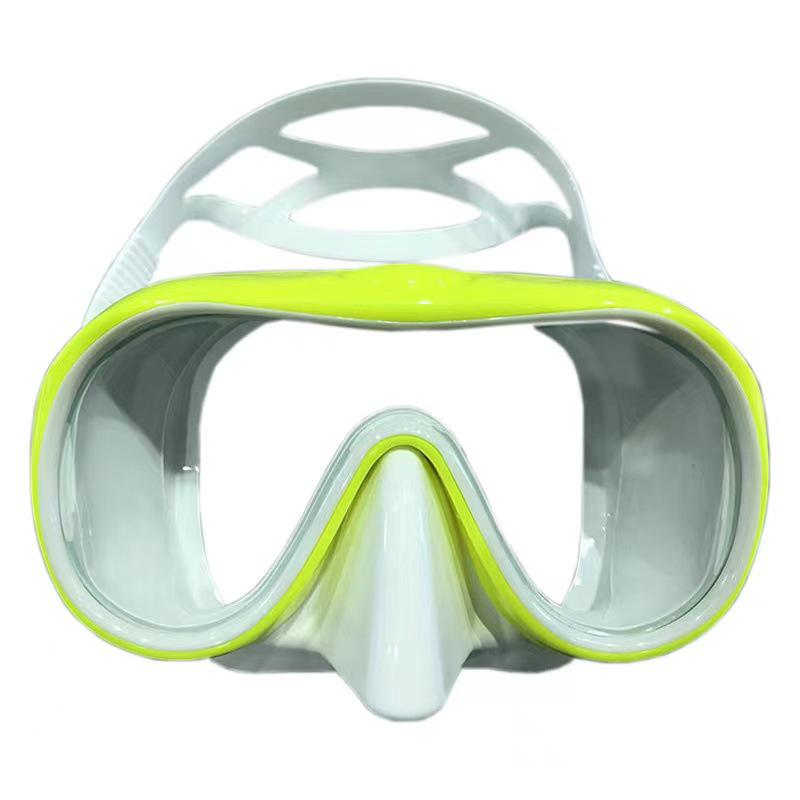 Large HD Diving Snorkel Mask | Adult Tempered Glass & Silicone Face Gear
