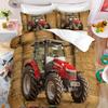 Tractor Bedding Set With Pillow Cover 75X50Cm, Tractor Pattern Boys Quilt Cover Set, Microfiber Comfortable Duvet Cover Set