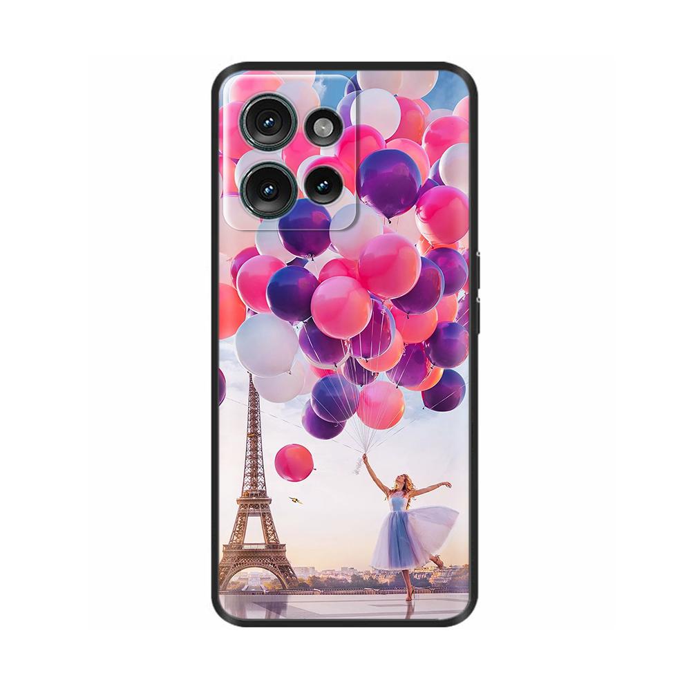 Black Case For Motorola MOTO Edge 50 5g Back Cover Phone Case For MOTO Edge 50 Edge50 Soft Silicone Bumper Shockproof Para Coque