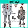 It de Stephen King Palhaço Assustador Coringa Pennywise Fantasia Cosplay Roupas de Halloween Costura Perfeita e Acabamento Exquisito