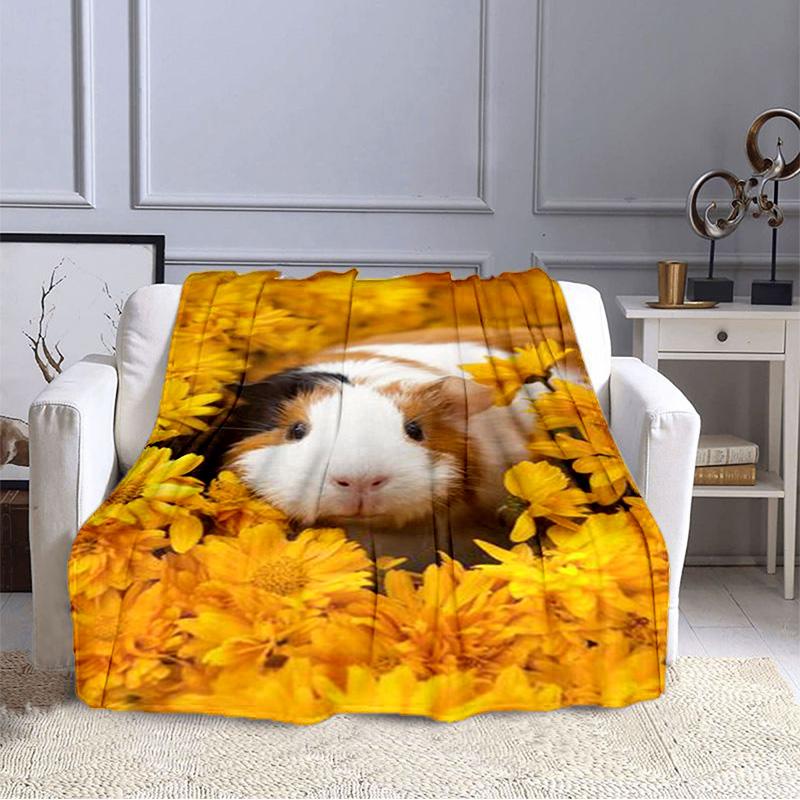 Tbrand Meerschweinchen Tagesdecke – 170x210 Cm Mit Kissenbezug, Karikatur-Muster, Weich, Für Kinderzimmer
