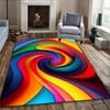 Vibrant Irregular Abstract Art Pattern Carpet, Easy To Clean and Stain-resistant, Outdoor Carpet Crystal Velvet +