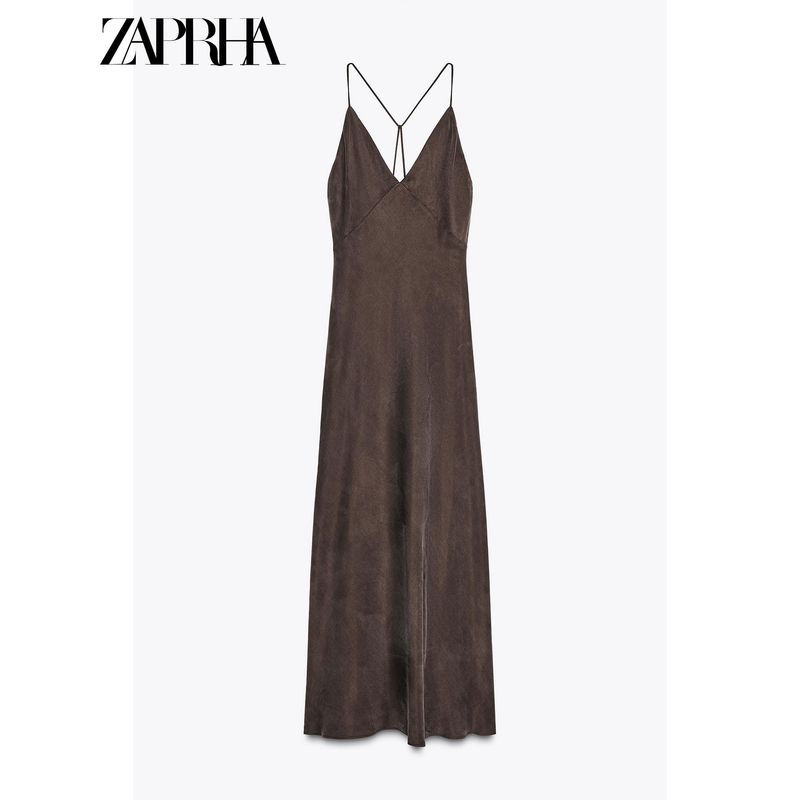 Zaprha 2025 New Sexy Open Back Elegant Intimates Sling Dress Waist-Tight Slim Looking 2548043