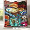 Retro Z-Zelda Cartoon Link Games Flannel Blanket,Ultra Soft Warm Plush Throw for Home Bedroom Bed Sofa Cover Camping Picnic Kid