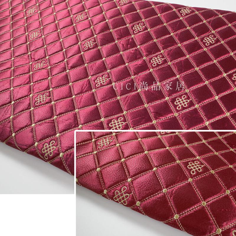 100*148cm Dickes Satinstoff Schwamm Stickerei Muster Stoff Für Diy Auto Innenraum Sitzkissenbezug Polster Sofa Material