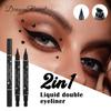 Dragon Ranee Double Head Star Seal Eyeliner Waterproof Non-smudging Novice Heart Plum Embellished Eye Tail Eyeliner
