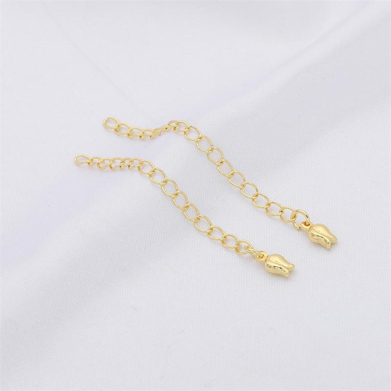 Copper-Plated Gold-Filled Adjustable Extension Chain for Bracelets and Necklaces