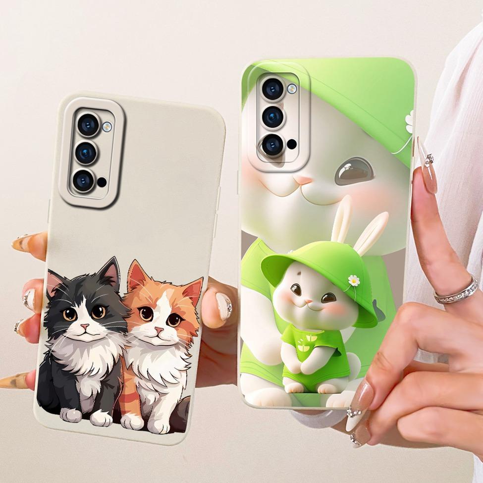 Pouzdro Pro Oppo Reno4 5G Kryt Módní Kreslené Roztomilé Vtipné Malované Silikonové Pouzdro Na Telefon Pro Oppo CPH2091 PDPM00 PDPT00