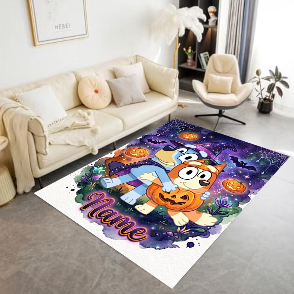Halloween Friends Costume Customized Name Floor Rug Office Rug Perfect for Decorate Room Study Room Kitchen Game Room Anti-slip Rug Decorate Offices