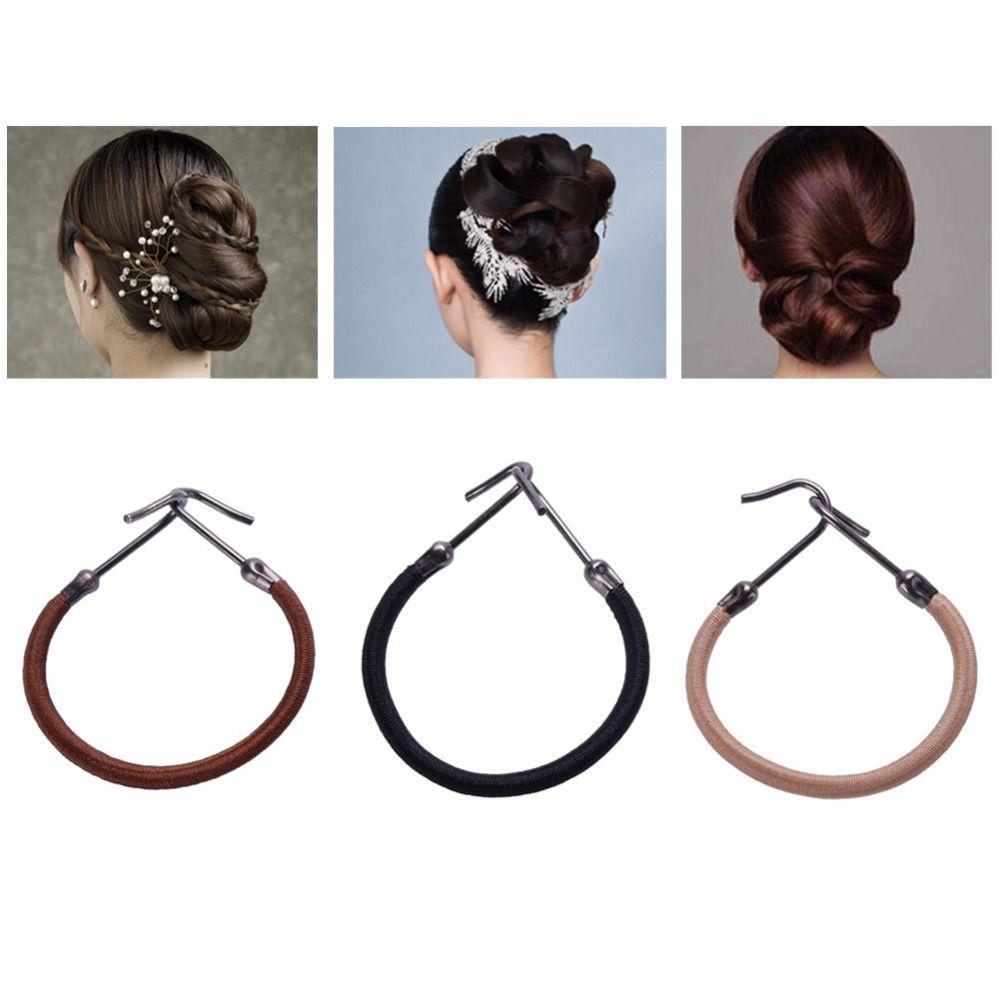 Girls Thick Hair Gum Band With Hook Bungee Ponytail Holder Elastic Clips Hair Band Elastic Bows