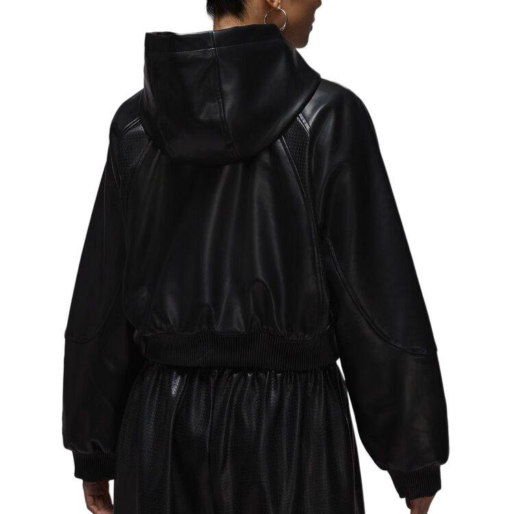Jordan Giacca corta con cappuccio e zip in pelle As W J FltfX Donna giacche IF0948-010