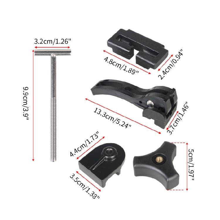 Replacement Parts for Hard Tri-Fold Tonneau Cover Kit T-Bolt, Rear/Front Clamp