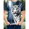 Sommer Kinder Kurzarm T-Shirt Modisch Bunt Cartoon Tiere 3D Druck Weich Bequem Atmungsaktiv Rundhals T-Shirt