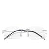 Anti Blue Light Men Reading Glasses Memory Titanium Rimless Glasses Presbyopic Eyeglasses Rectangular Glasses Rimless