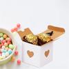 50pcs Kraft  Paper  Gift Box Recyclable Beautiful Simple Heart-to-heart Design Retro Candy Packaging Box For Gift Wrapping