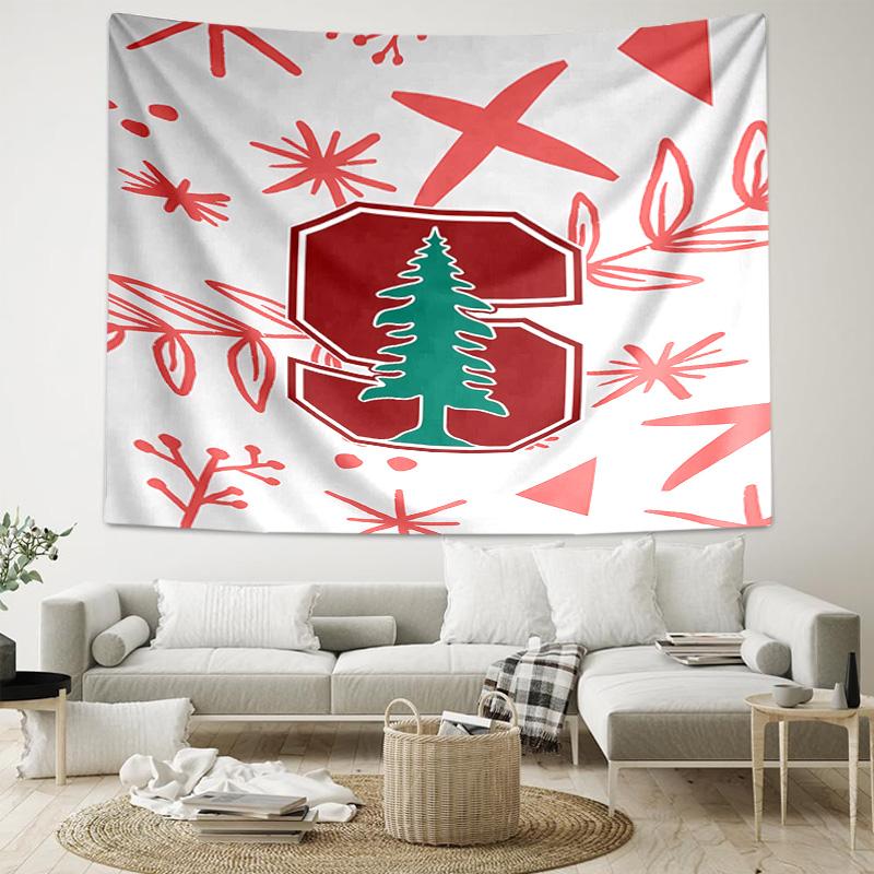 1pc Stanford Cardinal logo Tapestry, Living Room, Bedroom, Office, Party Decor, Ideal Festive Gift