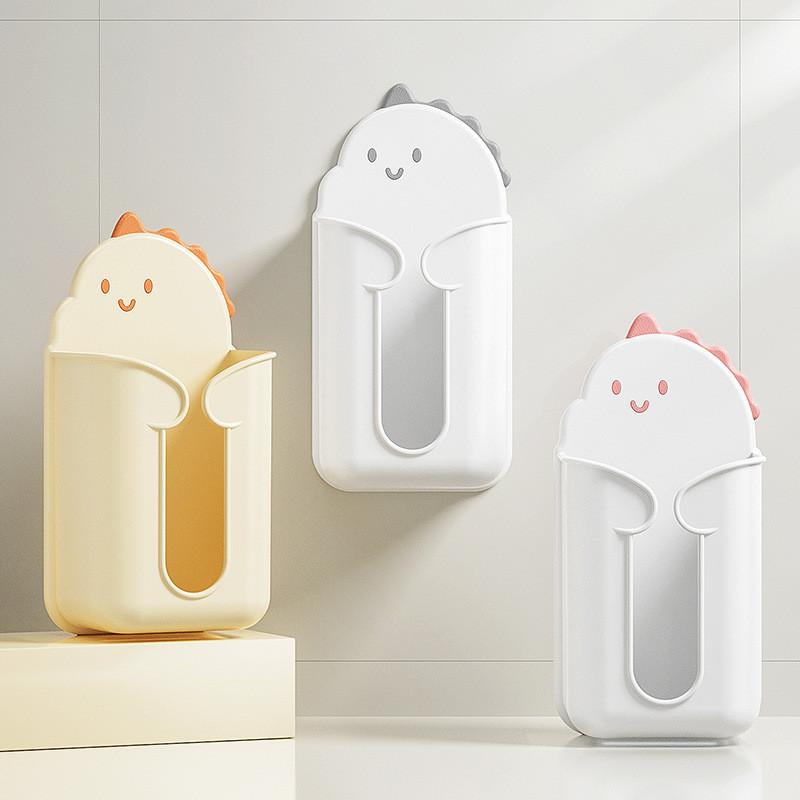 Modern Plastic Wallmounted Tissue Box With No Drilling For Bathroom And Living Room Storage