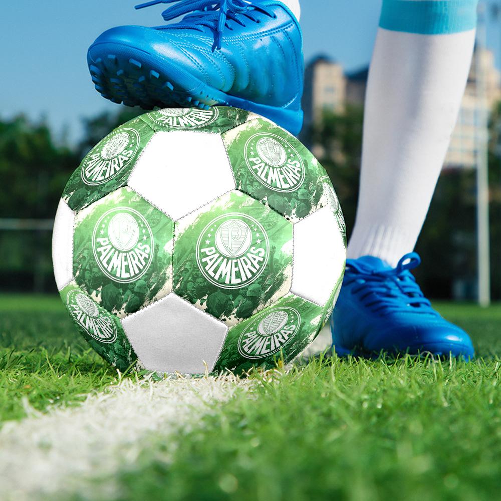 Palmeiras FC Soccer Ball, colorful, suitable for all ages, machine-stitched, PVC material, competition grade, durable and high bounce