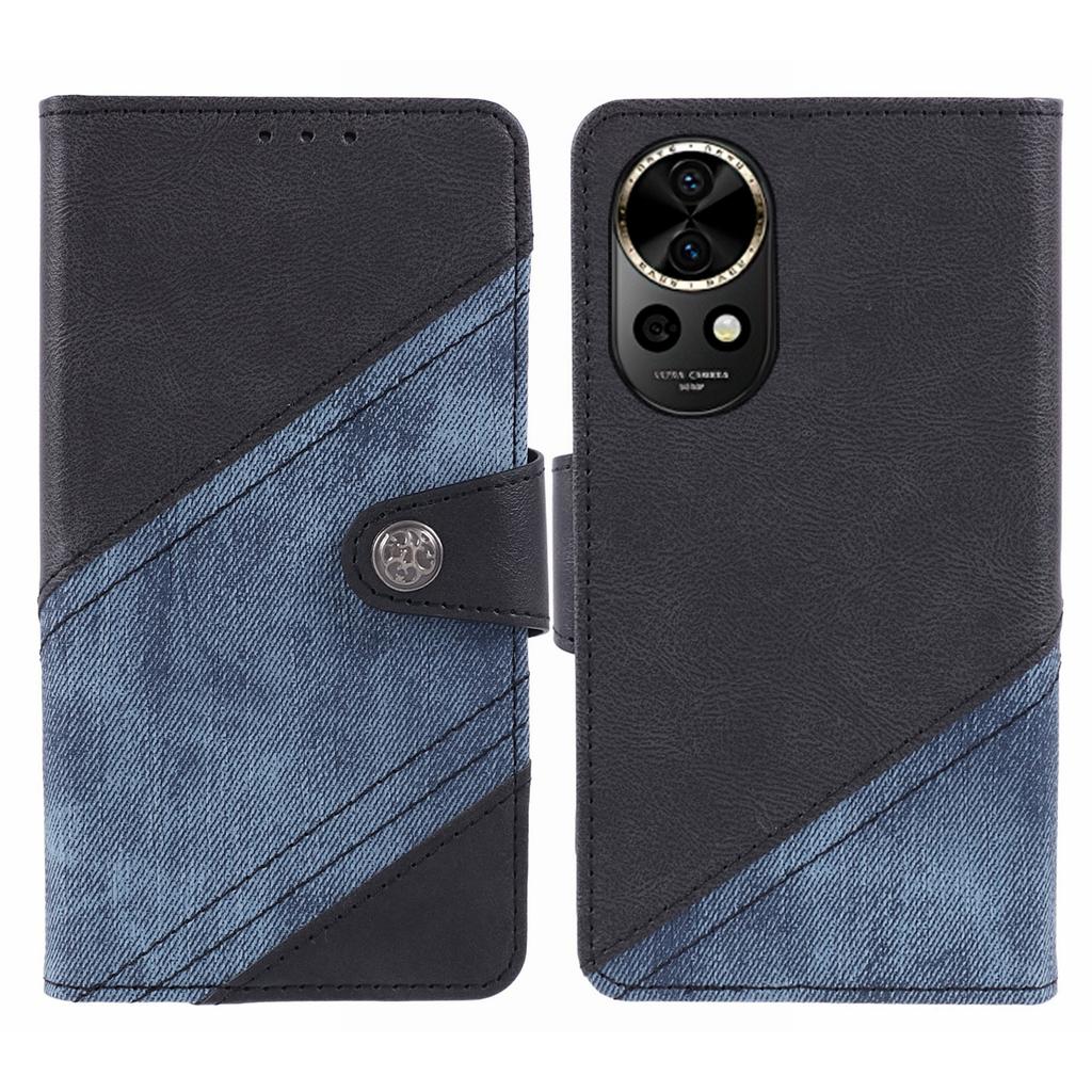 For Huawei Nova 12 Pro 5G/nova 12 Ultra 5G Cell Phone Case Splicing Crazy Horse Texture PU Leather Wallet Cover