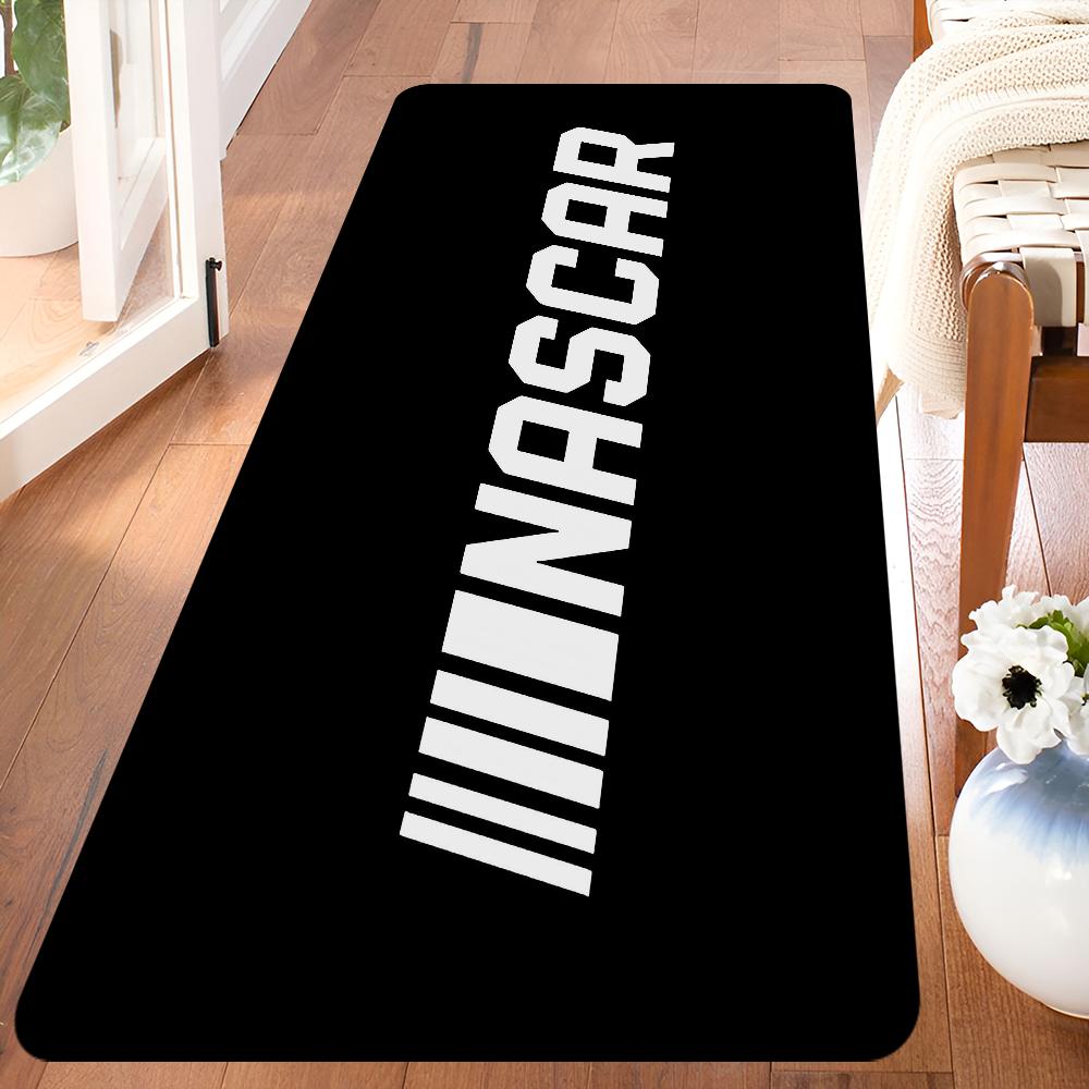 N-NASCARS Racing Car Hallway Carpet Non-Slip Laundry Room Mat Laundry Decor Balcony Child Living Room Toilet Rug