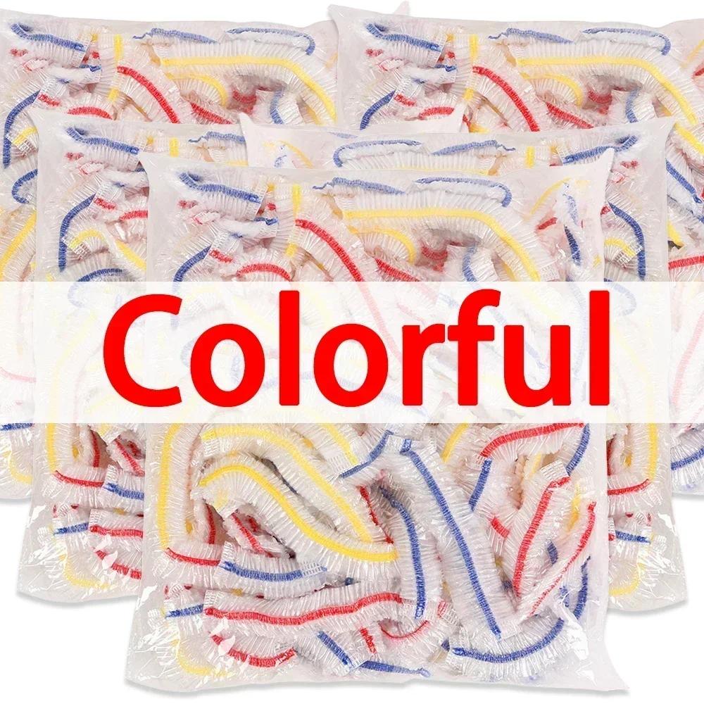 

Оптовые одноразовые крышки для еды и фруктов, эластичные, для хранения остатков, пластиковые пакеты, пищевые, кухонный органайзер, пищевая пленка 100PCS