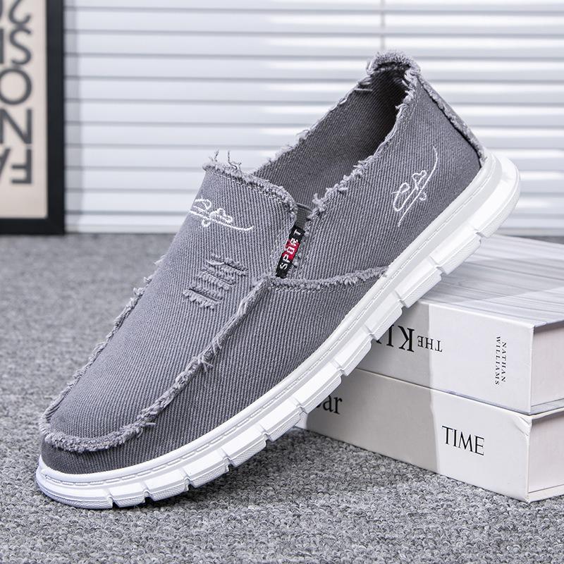 Herren gewaschene Stoffschuhe Herren Stoffschuhe Herren Bettlerschuhe rutschfeste und verschleißfeste Freizeitschuhe Segeltuchschuhe Herren Arbeitsschuhe
