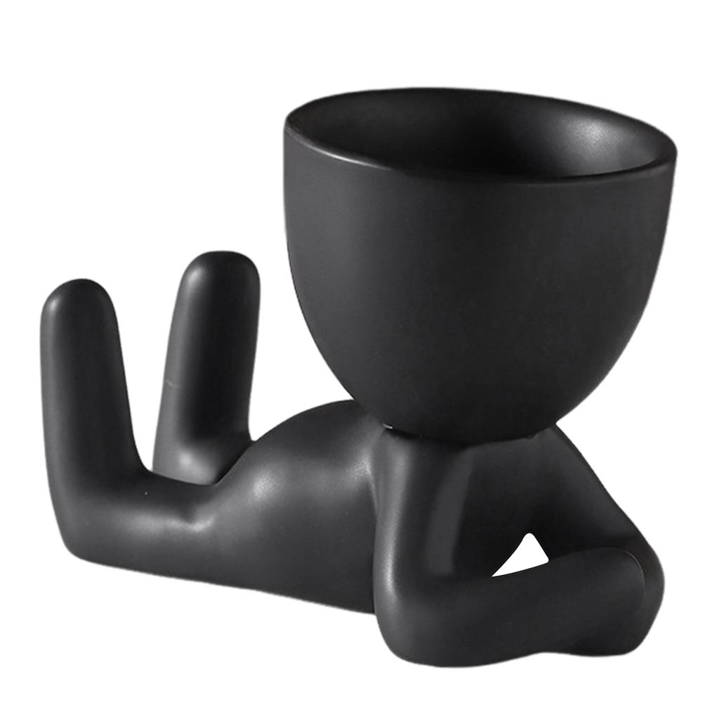 Creative Figure Flower Pot Reusable Desktop Craft Ornaments Succulent Planter Crafts Vase for Cactus Potted Green Plant