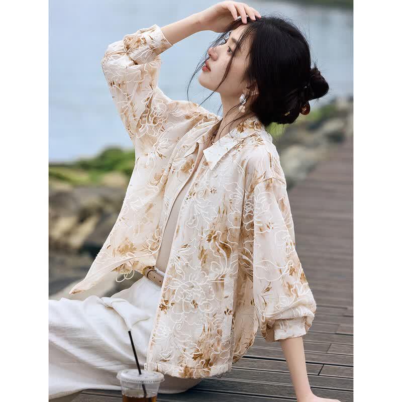 XWI Women s Tie-Dye Sun Protection Shirt Jacket M