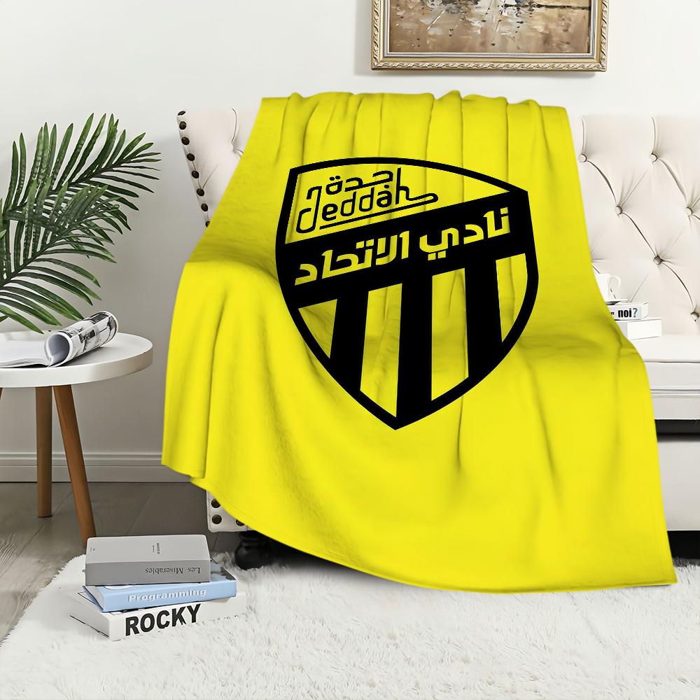 Al-Ittihad Club Football Blanket Blanket for Couch Sofa Travel Home Hiking Picni Bed Beding Flannel Blanket birthday gift