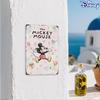 1pc Disney Vintage Mickey Mouse Metal Tin Sign - 20.32x30.48 Cm Retro Celebration Theme Wall Art with Balloons & Confetti, Durab
