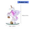 Flying Horse Statue Artificial Crystal Figurine with Winged and Golden Edges Gift For Women And Home Office Decoration