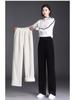 Women's Chenille Wide-Leg Corduroy Pants, Fleece-Lined Lambswool, Autumn/Winter 2023 Collection