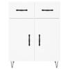 Vidaxl Display Cabinet, White, 69.5X34X180 Cm, Wood-Based Material