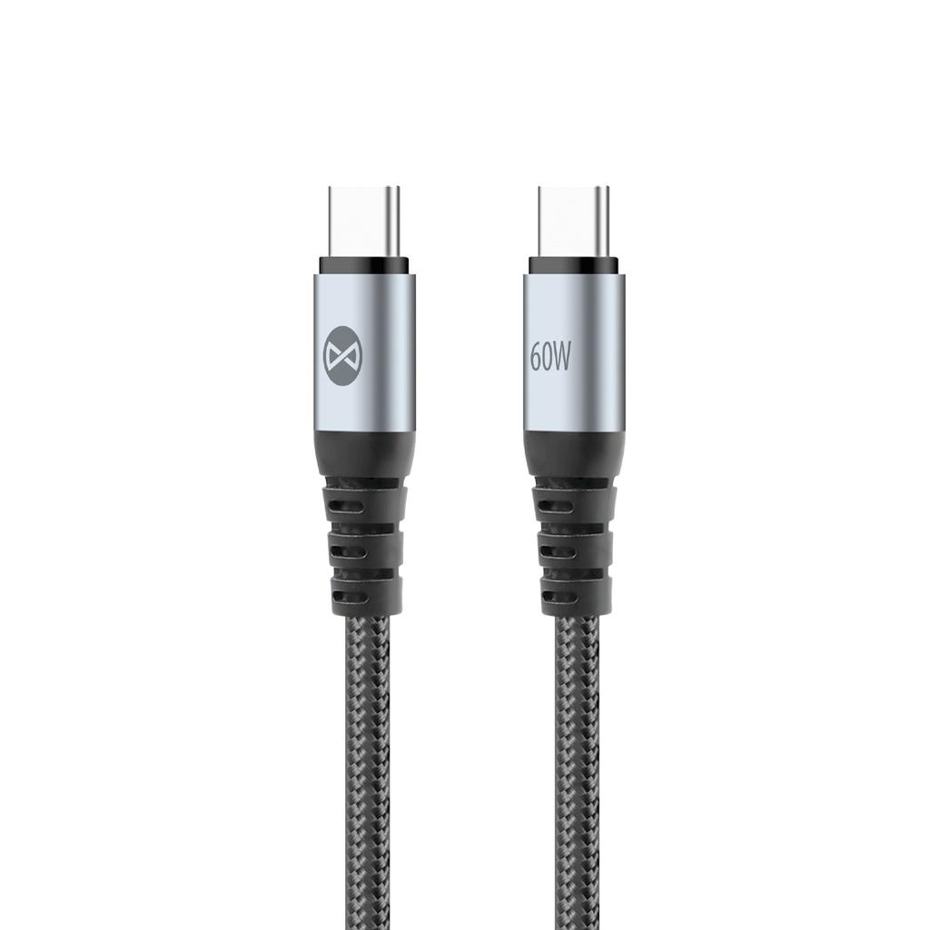 Forever Kabel Braix Usb-C - Usb-C 1,0 M 60W Czarny